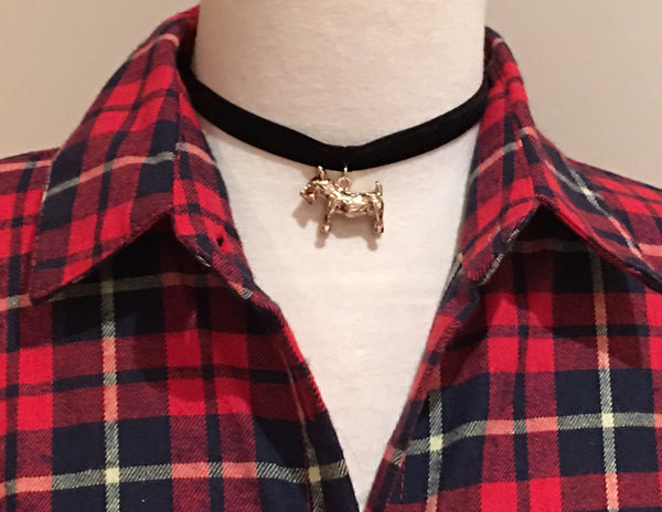 Choker With Terrier Pendant